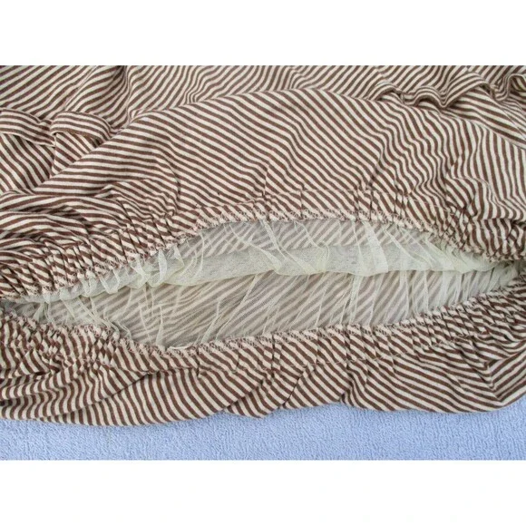 Plenty By Tracy Reese Tank Top Mini Dress Women’s Sm Brown/Cream Striped Bubble - Picture 14 of 15